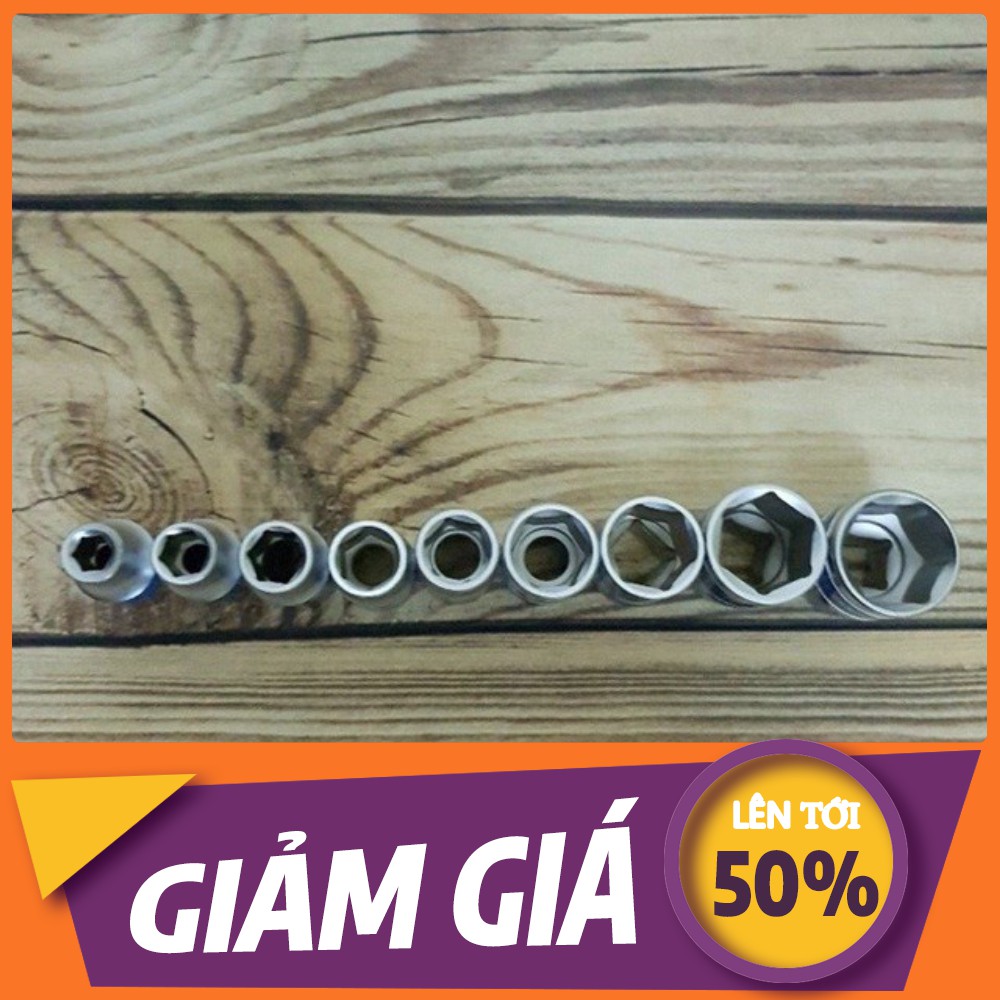 [SALE] [GIÁ TỐT] Bộ 9 đầu tuýp khẩu vặn ốc từ 8mm đến 24mm