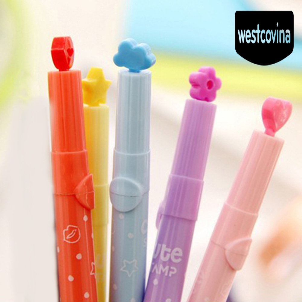 Phương Tây✎Set 6 Bút Đánh Dấu Họa Tiết Kẹo Dễ Thương