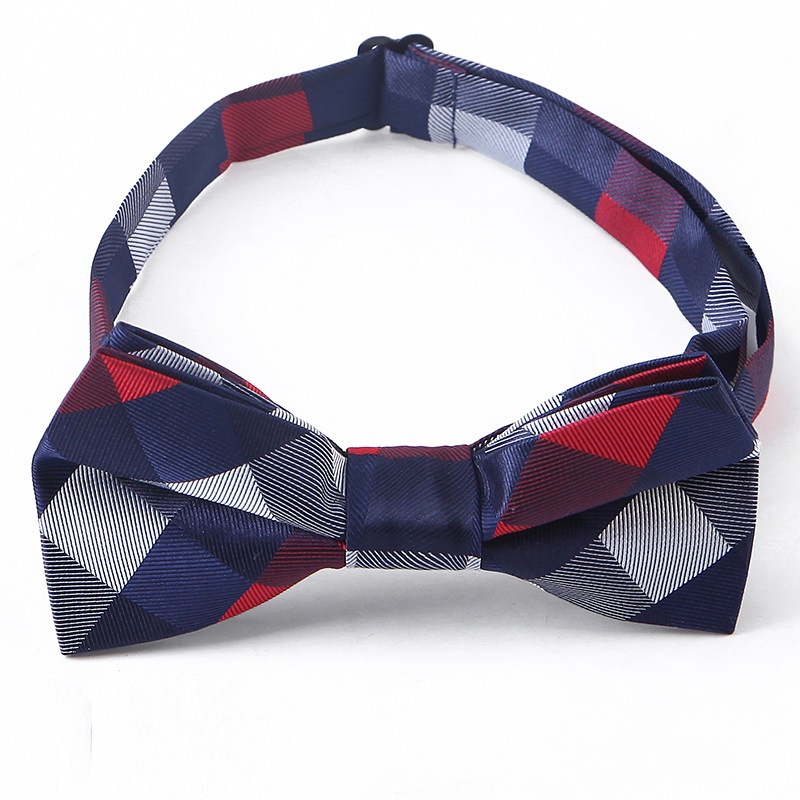 Cà Vạt Nơ Caro Sang Trọng 12CM * 6CM Cho Chú Rể