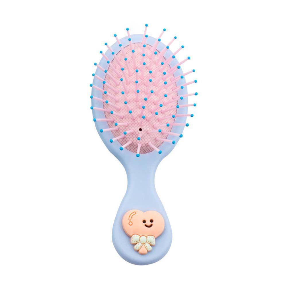 Lược Chải Tóc Mát Xa Da Đầu Kèm Gương Tròn Mini Gấp Gọn Tiện Lợi
