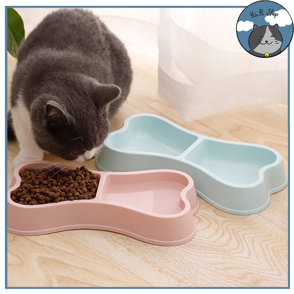 Bát Đôi Hình Xương Dành Cho Chó Mèo Chất Liệu PP Dành Cho Thú Cưng