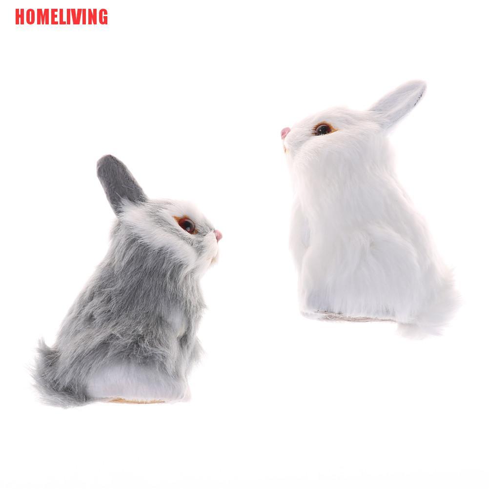 Mô Hình Thỏ Lông Trắng Trang Trí Nhà Cửa