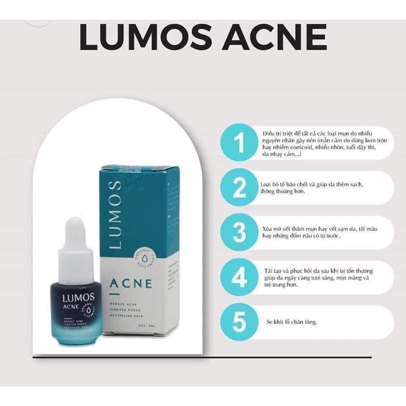 SERUM LUMOS ACNE SERUM MỤN MẪU MỚI 2022