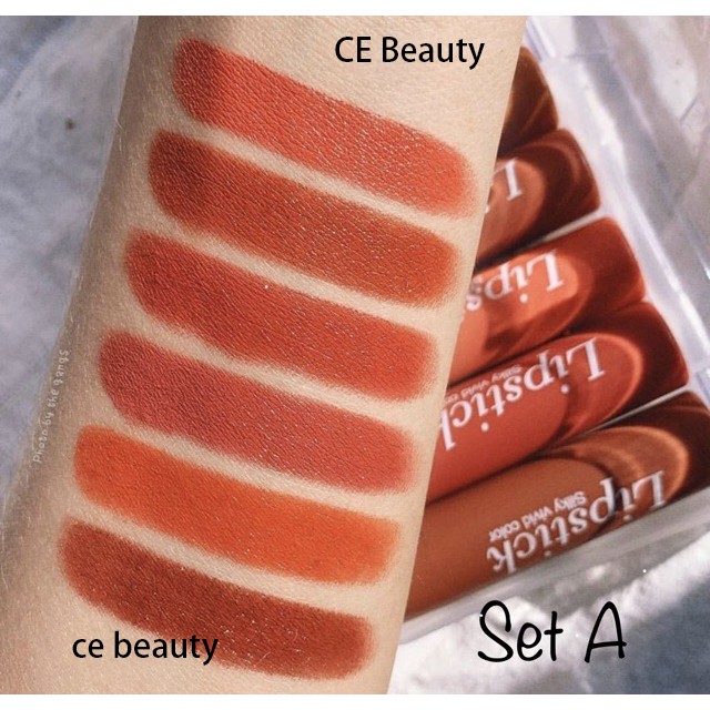 Set 6 Son Thỏi HengFang Lipstick Siiky Vivid Color Chính Hãng HengFang nội địa Trung | BigBuy360 - bigbuy360.vn