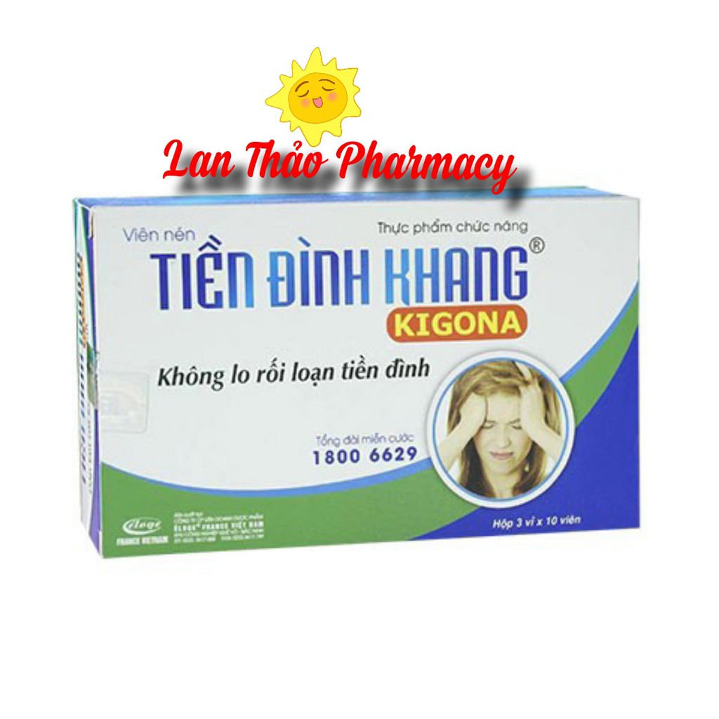 Tiền Đình Khang hộp 30 viên chính hãng hỗ trợ giảm rối loạn tiền đình hiệu quả