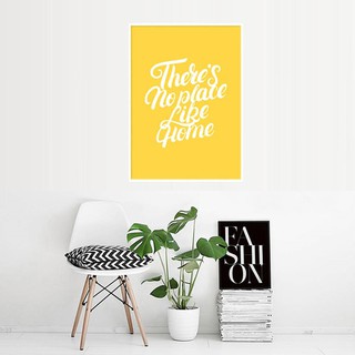 Tranh canvas treo tường There is no place like home nền vàng LIN02- 25 x 35 cm