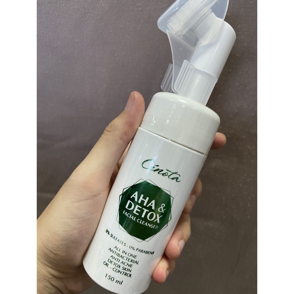 Sữa rửa mặt Aha & Detox facial cleanser 150ml, làm sạch da giảm mụn hiệu quả - Mã C04