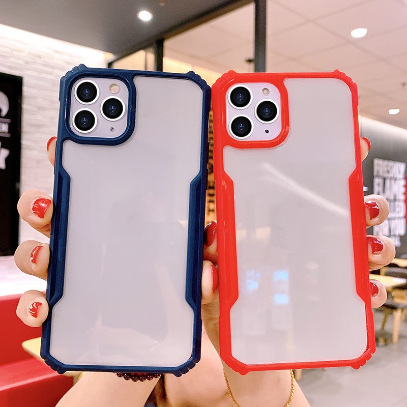 Ốp Điện Thoại Acrylic Trong Suốt Chống Sốc Cho Iphone 6 6s 7 8 Plus Se 2020