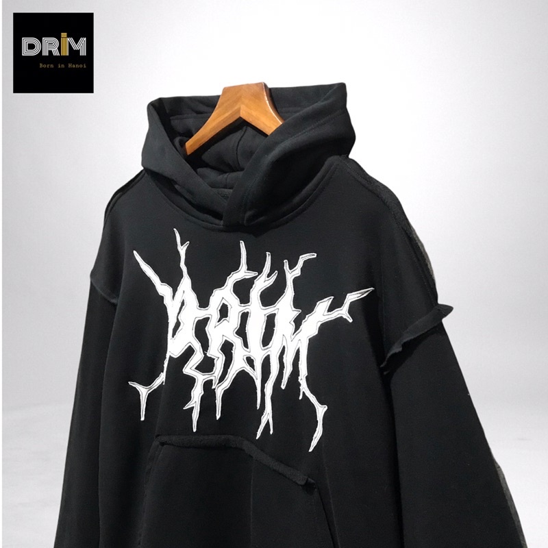 Áo hoodie local brand chính hãng hoodie unisex nam nữ form rộng Drim Hoodie Linghting đen ngươc | BigBuy360 - bigbuy360.vn