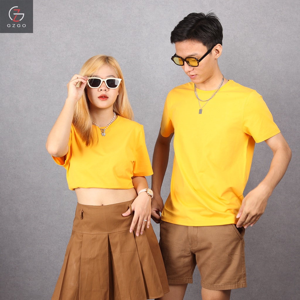 Áo thun unisex nam nữ áo thun cặp nam nữ chất cotton đẹp cổ tròn basic phom rộng Nhã Dung Store