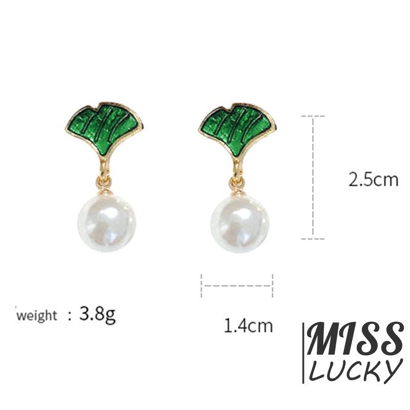 Cặp khuyên tai bạc 925 phối ngọc trai giả phong cách Pháp thời trang