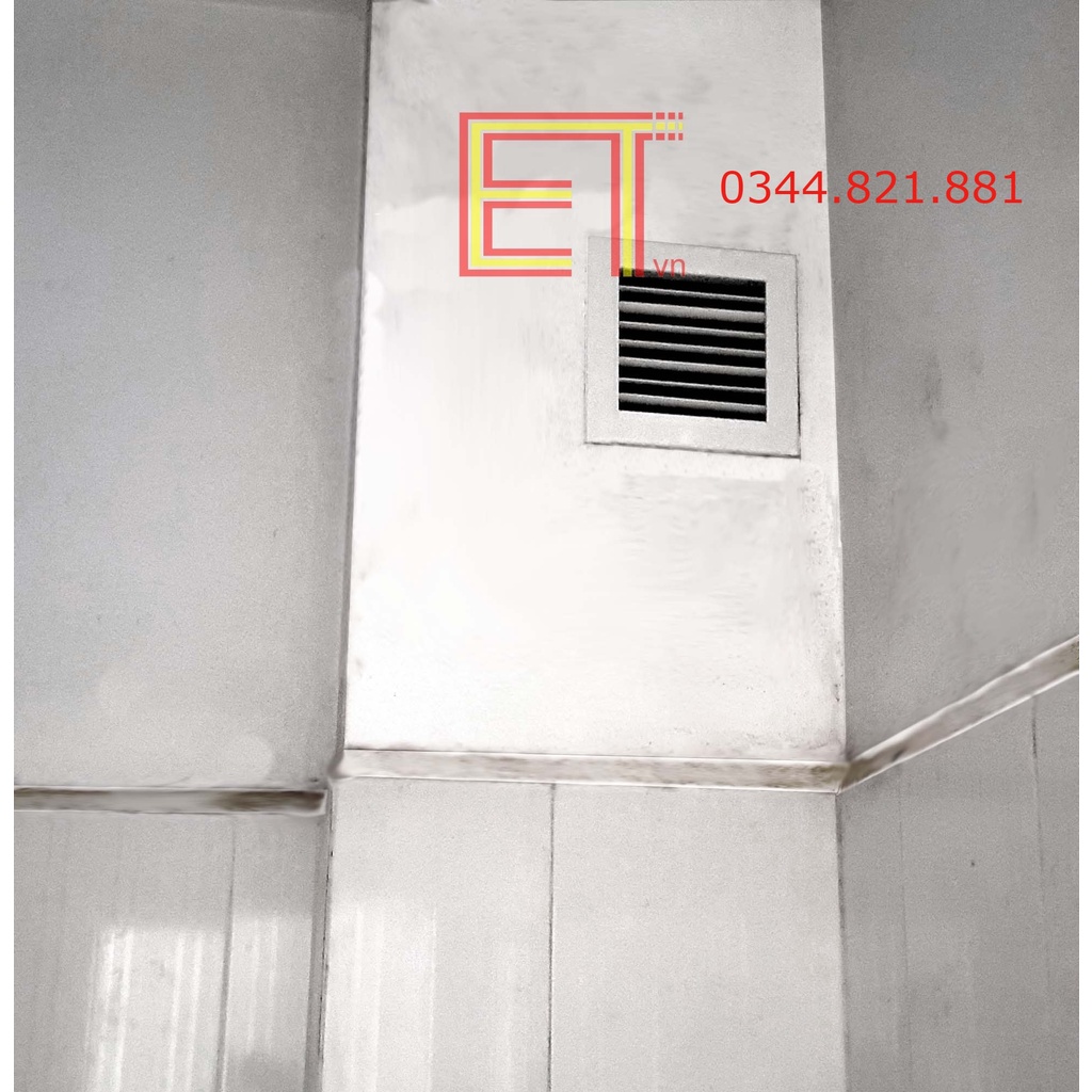Mặt thông gió - trong nhà hình chữ nhật 75x15, BH 12 tháng, nhôm định hình sơn tĩnh điện, chịu nhiệt, không biến đổi màu