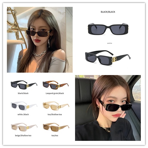 Mắt Kính Chống Tia UV Gọng Vuông Phong Cách Thời Trang Hàn Quốc kính chữ v nhiều màu kính đổi màu