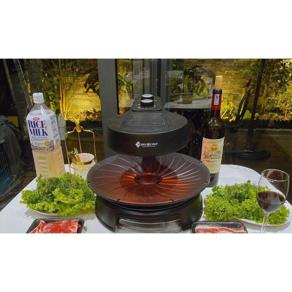 Bếp nướng BBQ ⚡CHẤT LƯỢNG CAO⚡ 360 CHEF &amp; CHEF- giúp nấu ăn ngon và dễ dàng vệ sinh