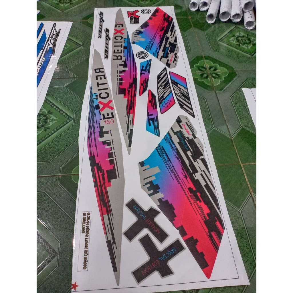 Tem rời ex 150 hoàng hôn xe bạc