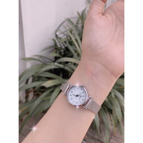 Đồng hồ nữ dây thép cao cấp mặt tròn kiểu dáng đơn giản trẻ trung DHL3 LOUSMORE
