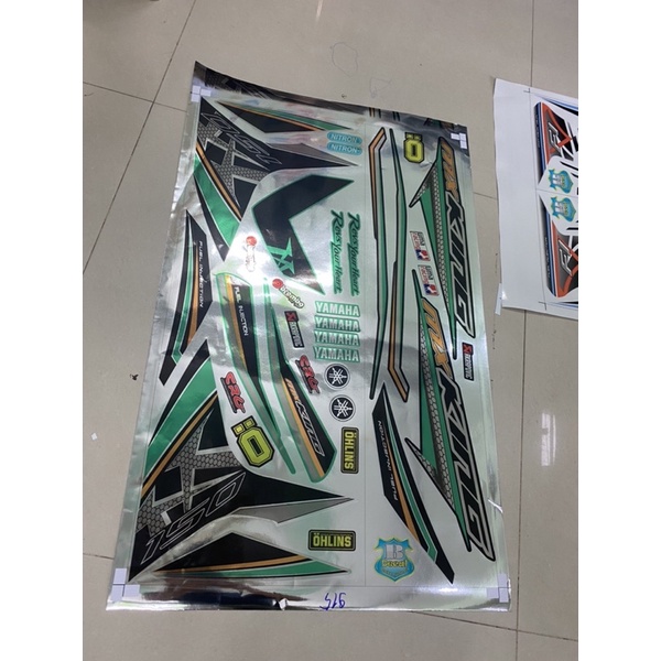 ( Quí khách vui lòng mang ra tiệm cho thợ dán ) Tem Exciter 150 Mxking chất liệu crom cao cấp