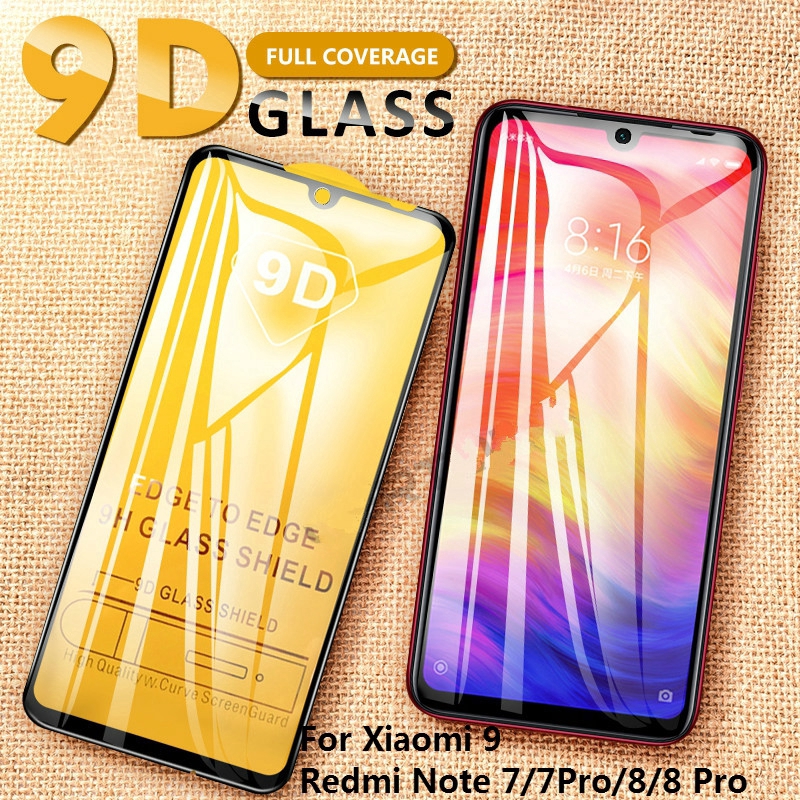 【P &amp; T】 Đối với Xiaomi 9 redmi Note 7 Pro Note 8 Pro Full Bìa Tempered Glass bảo vệ phim