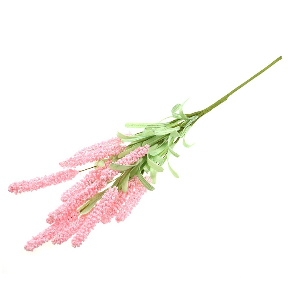 12 Heads Artificial Lavender Flowers Leaves Bouquet Yard Home Garden Décor