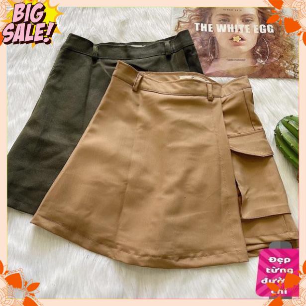 CHÂN VÁY PHỐI QUẦN KAKI - CHÂN VÁY CÓ TÚI | BigBuy360 - bigbuy360.vn
