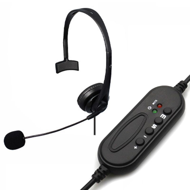 Tai Nghe Chụp Tai QJ USB Có Dây Kèm Điều Khiển Âm Lượng Giảm Tiếng Ồn Tiện Dụng Cho PC /