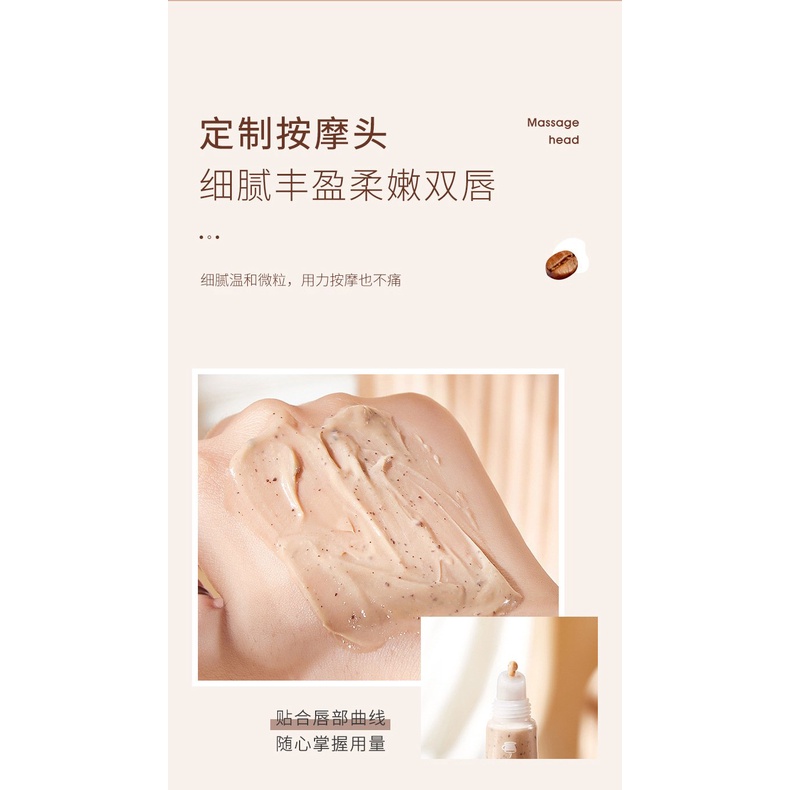 Tẩy tế bào chết môi HEYXI Coffee Lip Scrub 15g dưỡng ẩm HTTBC5