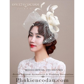 Mũ lưới cô dâu BH0013BW06