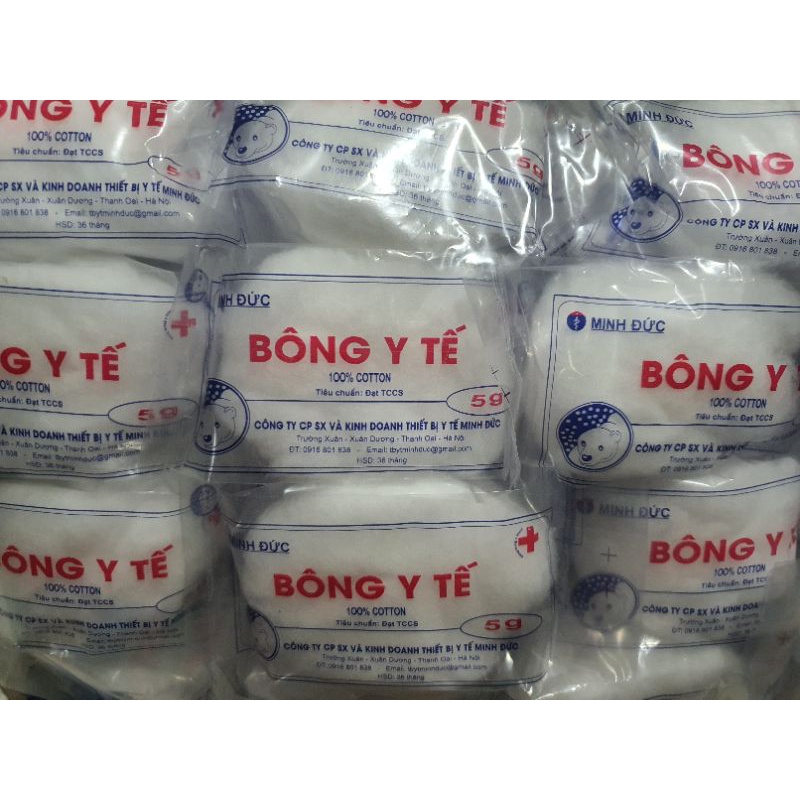 (Sỉ, lẻ) Bông y tế, bông nút tai sau sinh Minh Đức