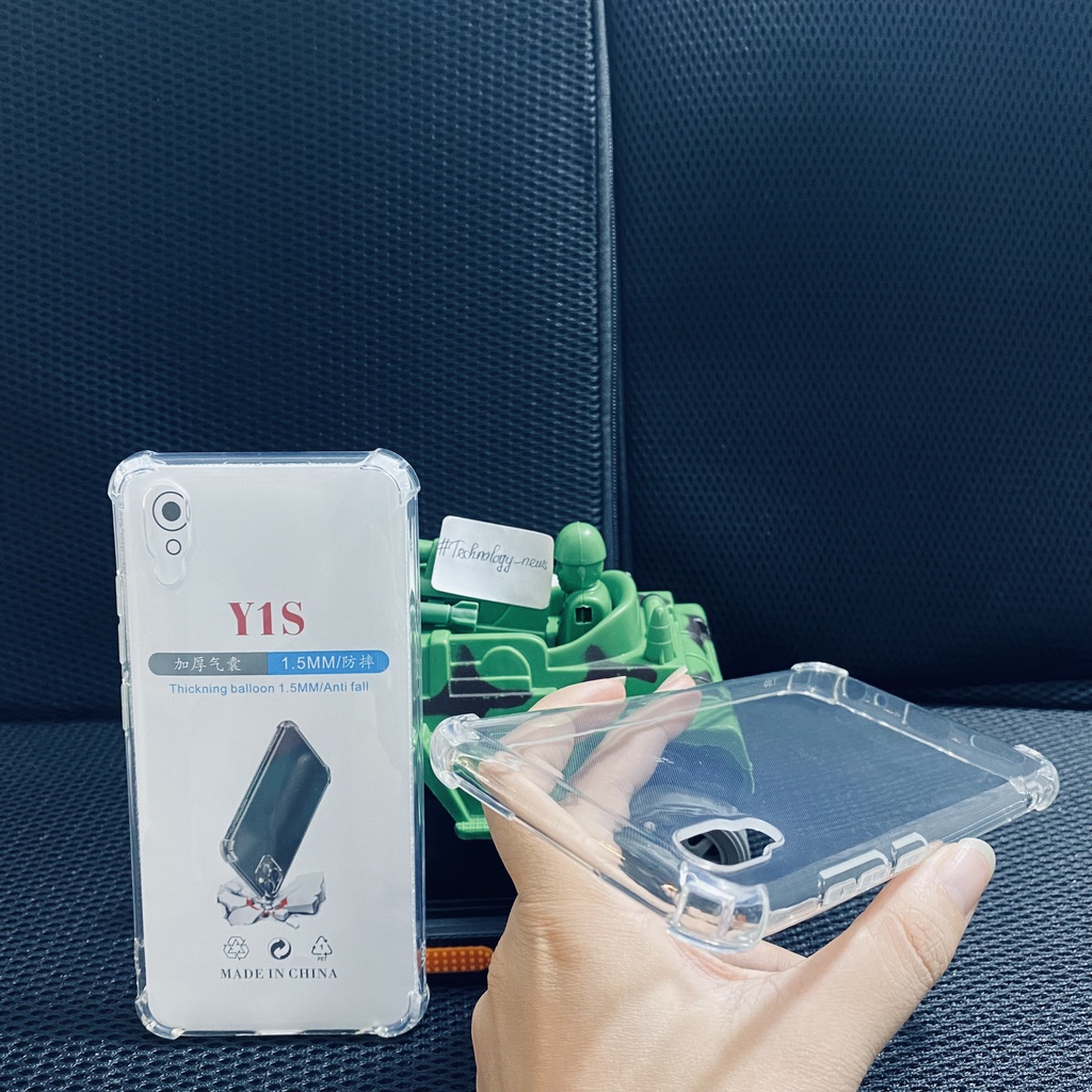 Ốp lưng chống sốc Vivo Y1s trong suốt cao cấp bo 4 góc chống va đập