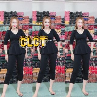 Đồ bộ thun cát hàn quần dài 2 size 40 đến 65kg
