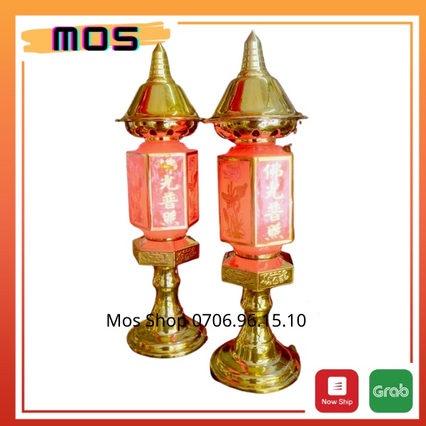 Đèn bàn thờ lục giác-trang trí gian thờ tôn nghiêm Mos Shop