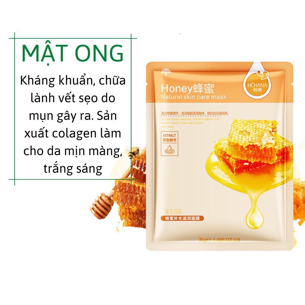 [Gói 30gr] Mặt nạ trái cây HCHANA, cấp ẩm, dưỡng da, ngăn ngừa lão hóa