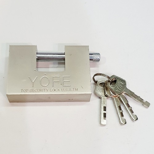 Ổ Khóa Cầu Ngang Chịu Lực Chống Cưa Cắt 90MM Kèm 4 Chìa