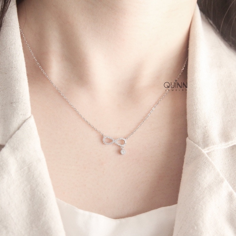 Dây chuyền tiny infinity vô cực treo đá