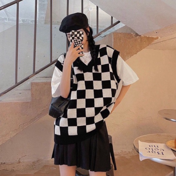 Gile Len Nữ GUMAX Ullzang, Áo Gile Len Cổ Chữ V Thời Trang Cao Cấp Hàng Quảng Châu | BigBuy360 - bigbuy360.vn