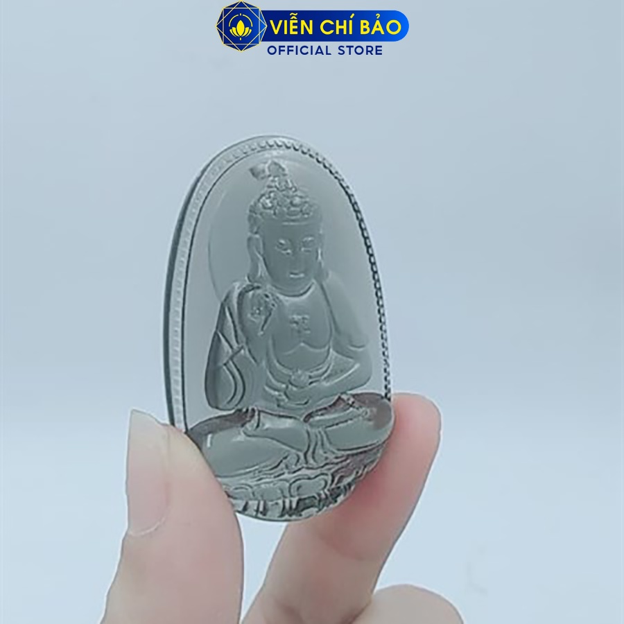 Mặt dây chuyền  phật bản Phật A Di Đà  màu khói thời trang phụ kiện trang sức Viễn Chí Bảo M200147