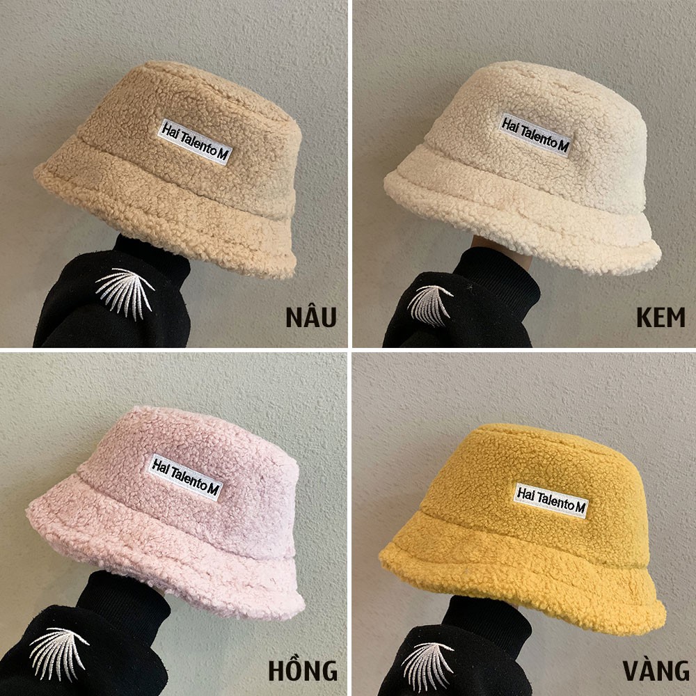 Mũ Lông Cừu Đính Chữ Kute P1976