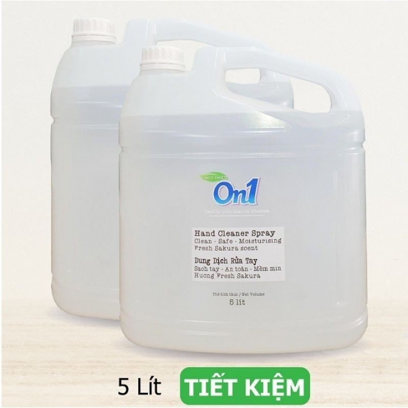 Combo 2 can Dung dịch rửa tay khô On1 Fresh Sakura 5 lít.
