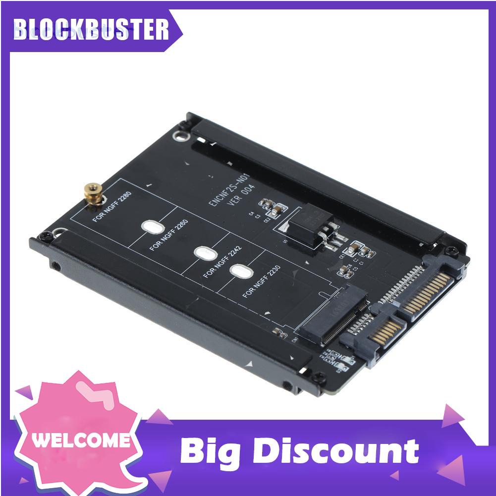 Đen Hộp Kim Loại Chuyển Đổi Cy B + M Socket 2 M.2 Ngff (sata) Ssd Sang 2.5 Sata