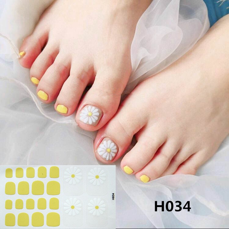 Dán Móng Chân | Nail Sticker 3D Chống Thấm Nước Tặng Dũa [ H ]