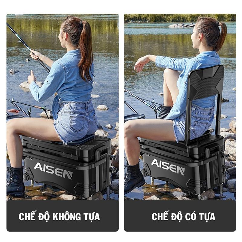 Thùng Câu Đài Aisen Thể Tích 42 Lít Cao Cấp Chắc Chắn, Thùng Câu Cá Có bánh Xe Địa Hình -  Đồ Câu DHS