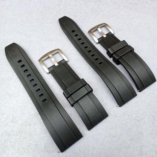 Dây đồng hồ cao su mềm màu đen cho mọi đồng hồ size 20/22mm