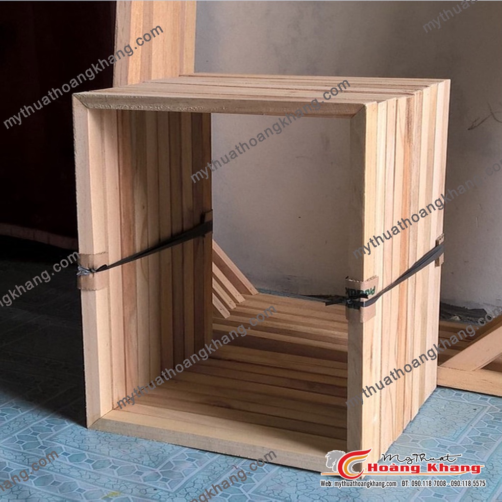 Khung gỗ  Căng Tranh  khổ Nhỏ, Tranh Số Hóa , Tranh Sơn Dầu , Tranh Canvas ... Tặng Kèm Móc Treo Và Đinh Căng Tranh