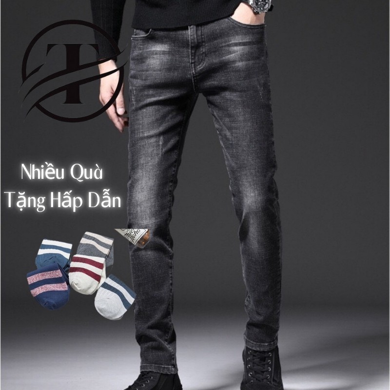 Quần Jeans Nam QJ08 Quần Jeans Vải Bò Cao Cấp Co Dãn 4 Chiều