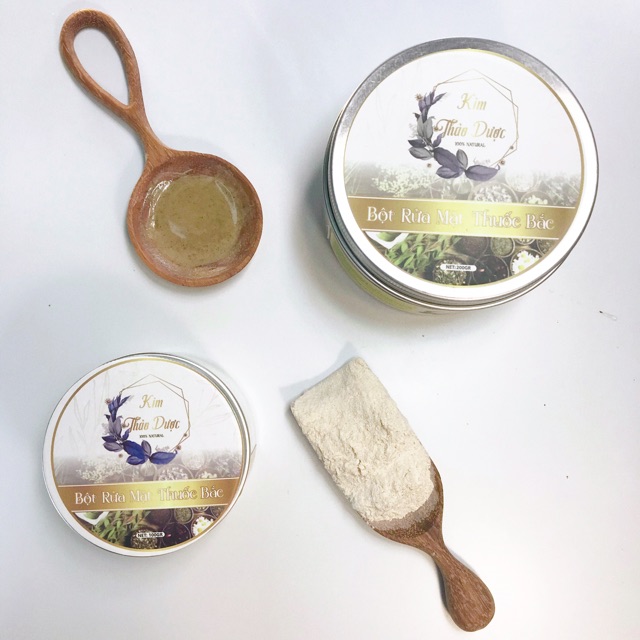 Bột rửa mặt thuốc bắc ngăn ngừa mụn, giảm nhờn Kim Thảo Dược handmade
