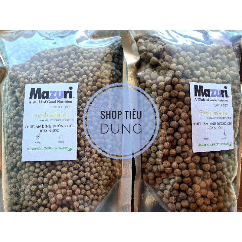 500g cám Mazuri NEW siêu đạm 48% , Thức ăn cho rùa nước ( mazuri 500 g )