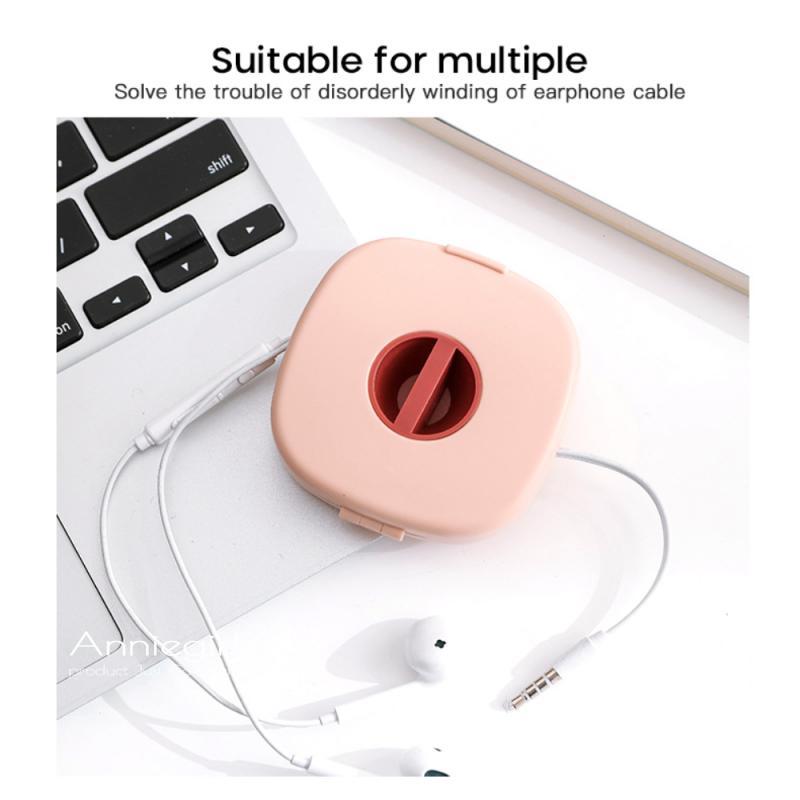 Rotatable Cable Storage Box Extendable Wire Cord Organizer Data Winder Management Multifunction Portable Organiser