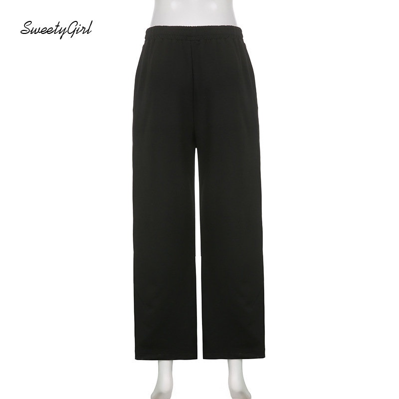 MsMona Quần ống rộng Lưng Thấp Phối Màu Tương Phản Thời Trang 2022 Cho Nữ