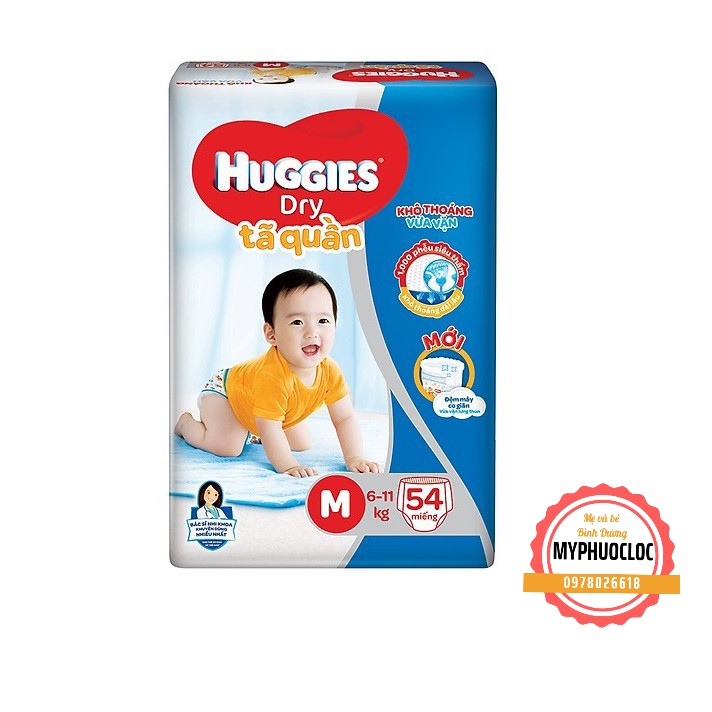 BỈM QUẦN HUGGIES SIÊU THẤM SIZE M40/M54/M74 (6-11KG)