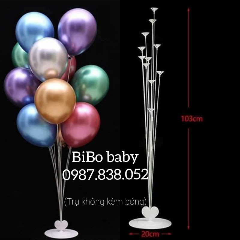 Trụ bóng 11 nhánh cao 103cm trang trí sinh nhật